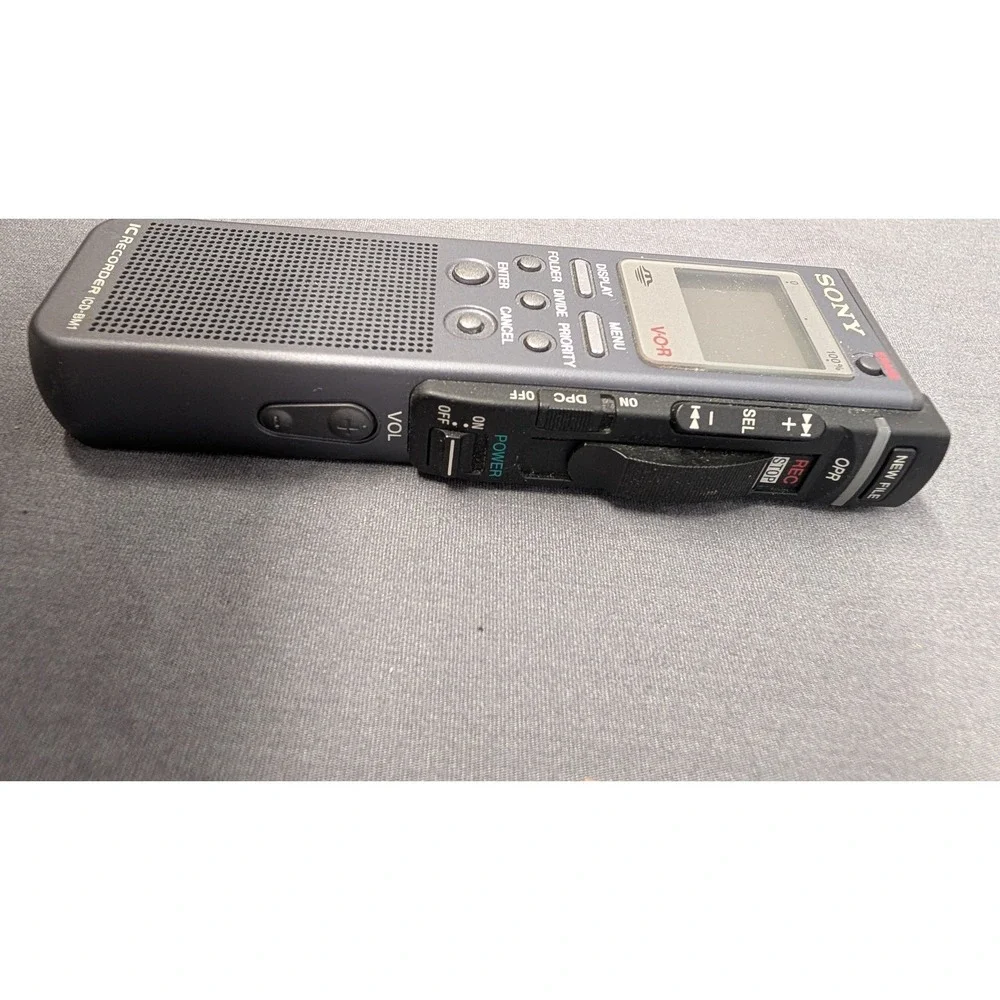 Sony IC Recorder ICD-BM1 Gray Digital Voice Recorder w/ 16MB Memory Stick -Works